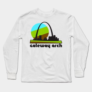 Retro Gateway Arch ))(( Tourist Souvenir National Park Design Long Sleeve T-Shirt